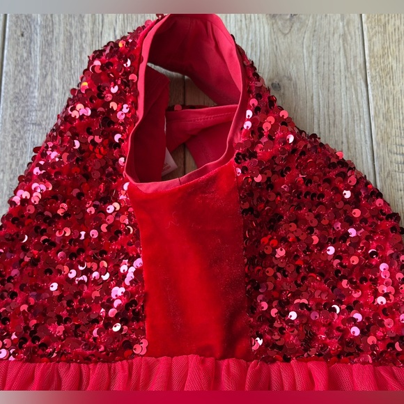 Cat & Jack Sleeveless Sequin Bodice Hi-Lo Tulle Skirt Dress size XS 4-5 - Picture 5 of 11